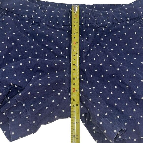 Tommy Hilfiger Navy White Polka Dot Chino Shorts - Size 2 - Picture 5 of 10